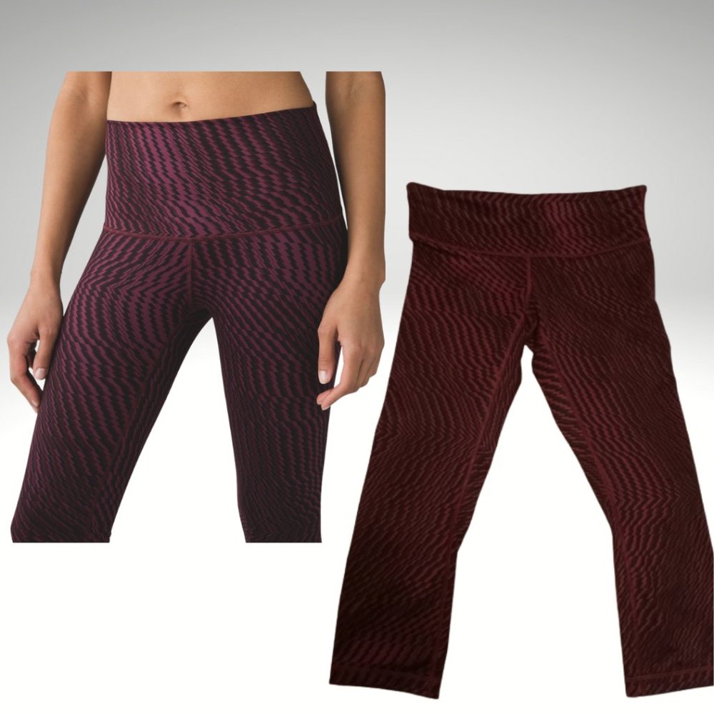 Lululemon Red Wonder Under Shifted Horizon Crop 8